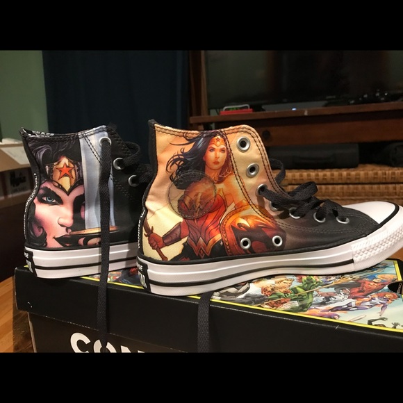 converse all star wonder woman hi top trainer